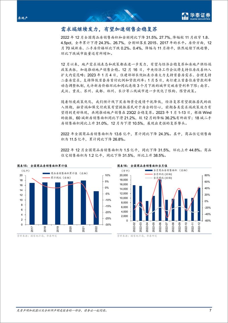 《房地产行业月报：供需协同发力，基本面待改善-20230117-华泰证券-19页》 - 第8页预览图