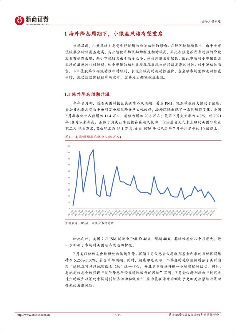 《华夏中证2000ETF投资价值分析：海外降息周期下的小微盘风格-240823-浙商证券-14页》 - 第4页预览图