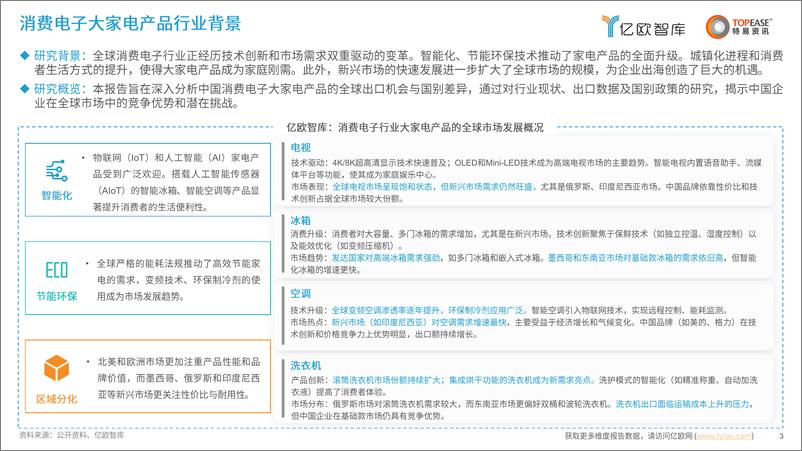 《消费电子行业大家电产品：中国消费电子出海国别机会洞察报告-250108-亿欧智库-38页》 - 第3页预览图