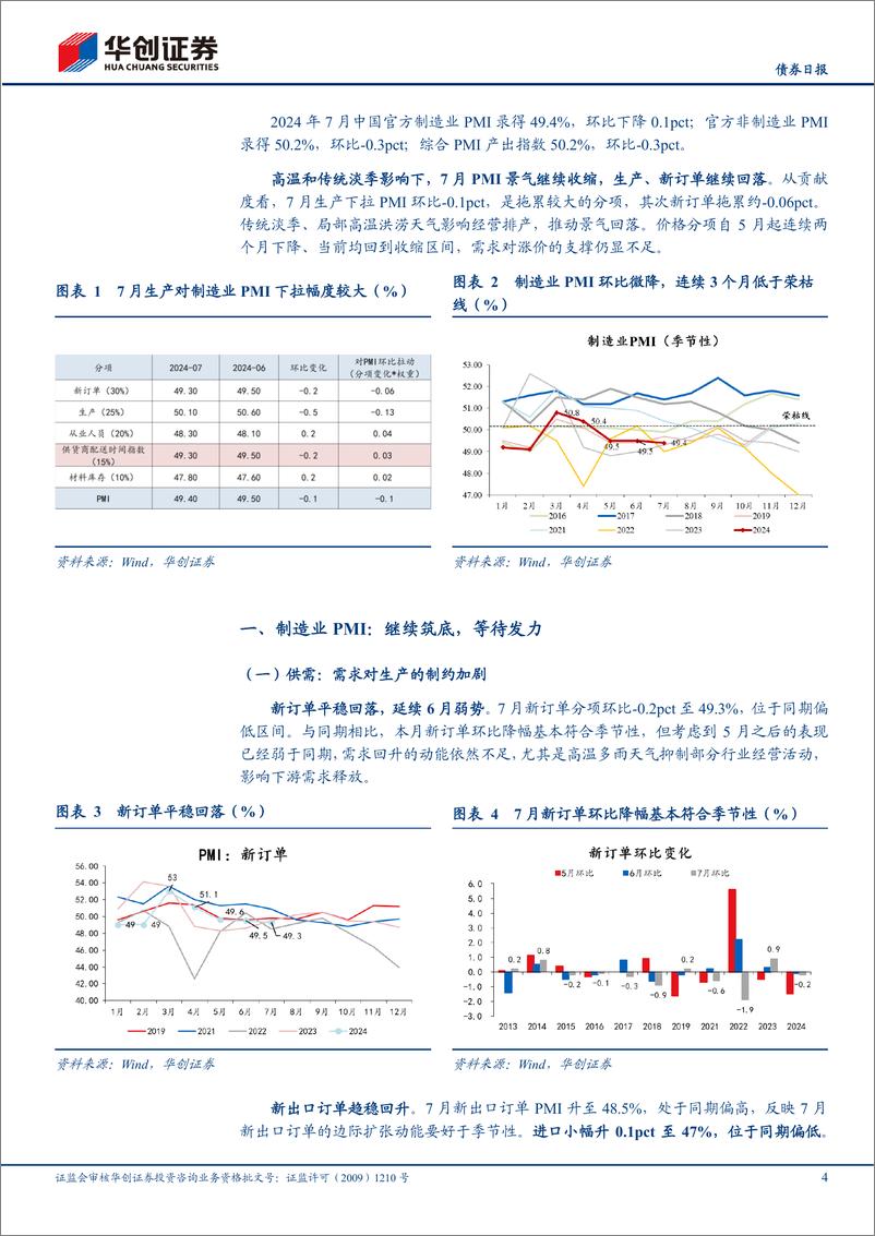 《7月PMI数据点评：继续筑底，等待发力-240731-华创证券-10页》 - 第4页预览图