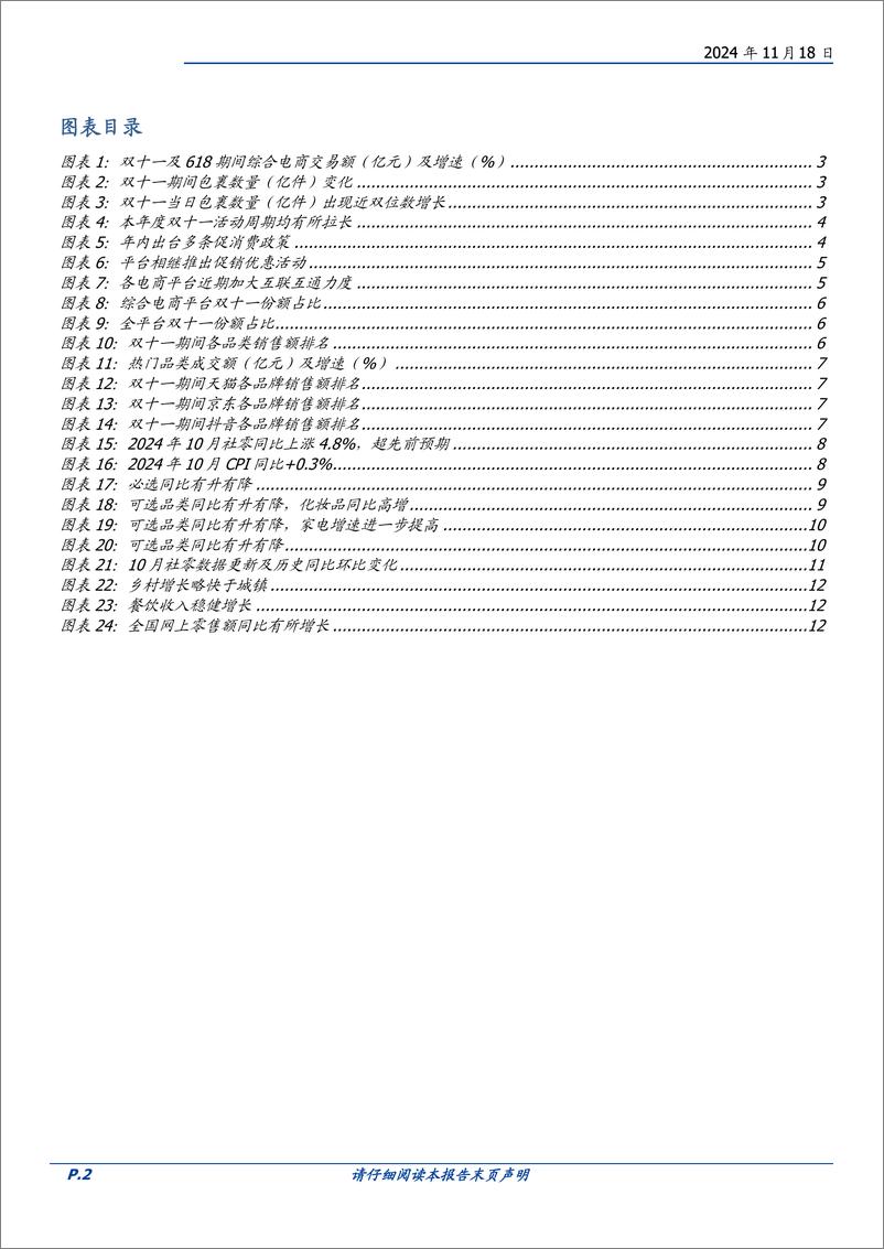 《商贸零售行业点评：政策助力叠加大促周期延长，双十一及10月社零数据向好-241118-国盛证券-14页》 - 第2页预览图