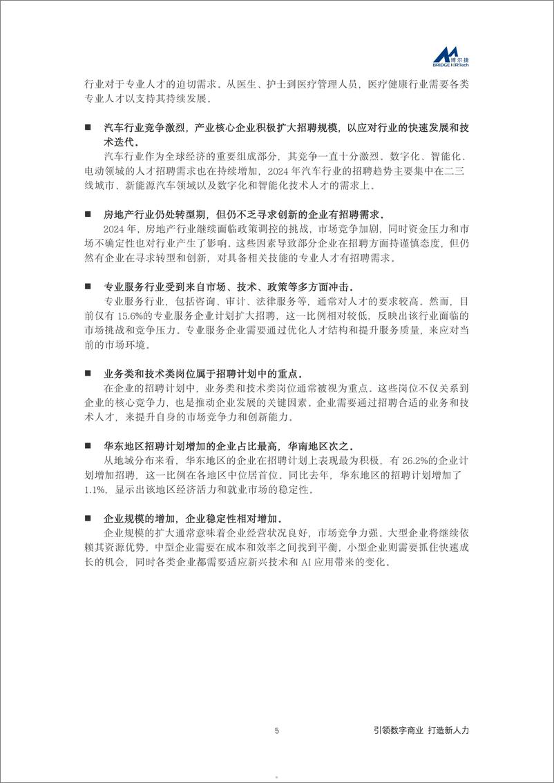 《2024年企业招聘指数报告：引领数字商业＋打造新人力-20页》 - 第5页预览图