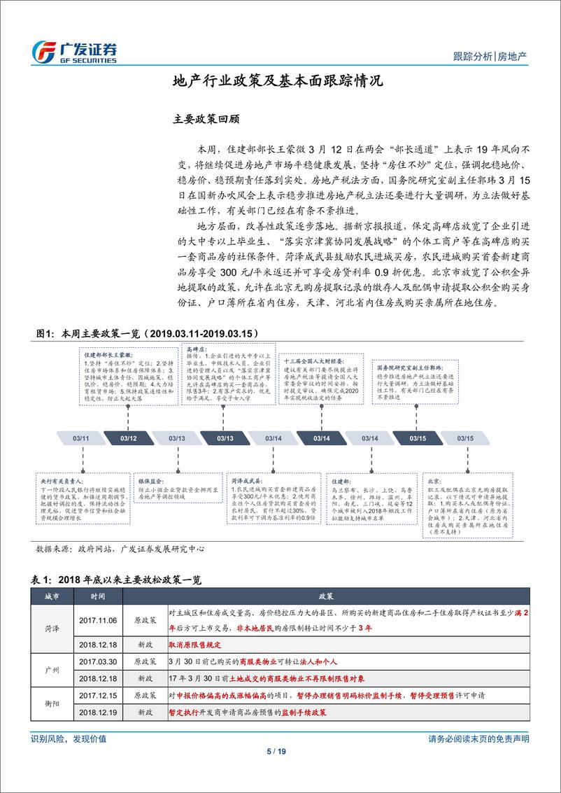 《房地产行业：行业系统性风险较低，继续推荐业绩高增长低估值龙头-20190317-广发证券-19页》 - 第6页预览图