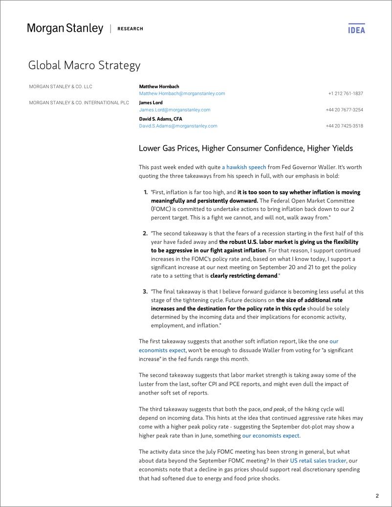 《Global Macro Strategist - Seventy-Fives Stayin