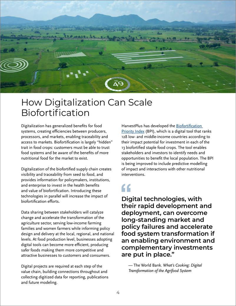 《更有营养的食品系统的数字化转型：如何使用数字化工具来扩大营养丰富的主要作物的规模并将其商业化（英）-2023-10页》 - 第6页预览图