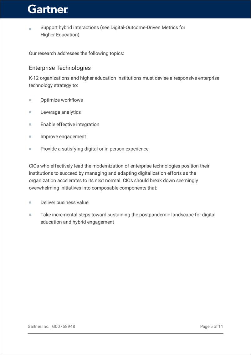 《gartner -教育首席信息官必须专注于发展数字能力（英）-2022-15页》 - 第7页预览图