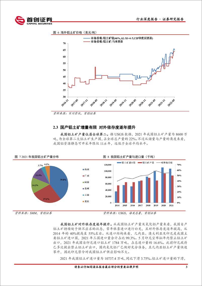 《有色金属行业深度报告：国内产能迫近天花板+欧洲能源成本高企，电解铝价格易涨难跌-20220608-首创证券-24页》 - 第7页预览图