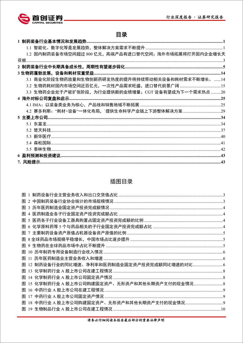 《制药装备行业深度报告：跨越周期性，迎接新动能-20220506-首创证券-48页》 - 第3页预览图