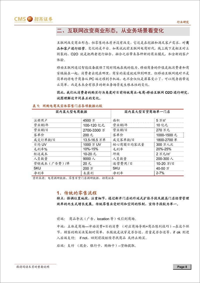 《招商证券-零售行业研究系列专题之六：破茧成蝶 O2O改变未来商业形态》 - 第8页预览图