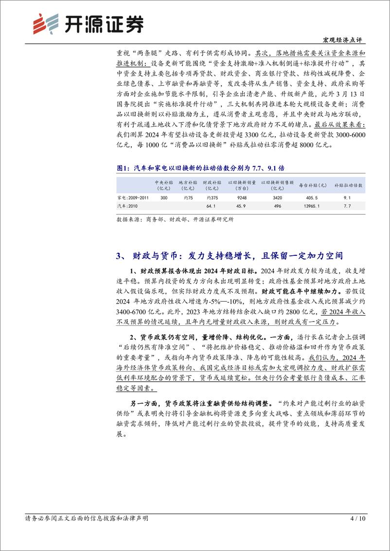 《宏观经济点评：2024年政策观察——一文速览两会重要信息-240316-开源证券-10页》 - 第4页预览图