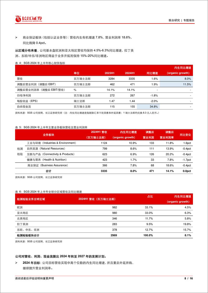 《检测行业四大国际龙头2024年中报概览：国际检测龙头看趋势系列-240811-长江证券-16页》 - 第8页预览图