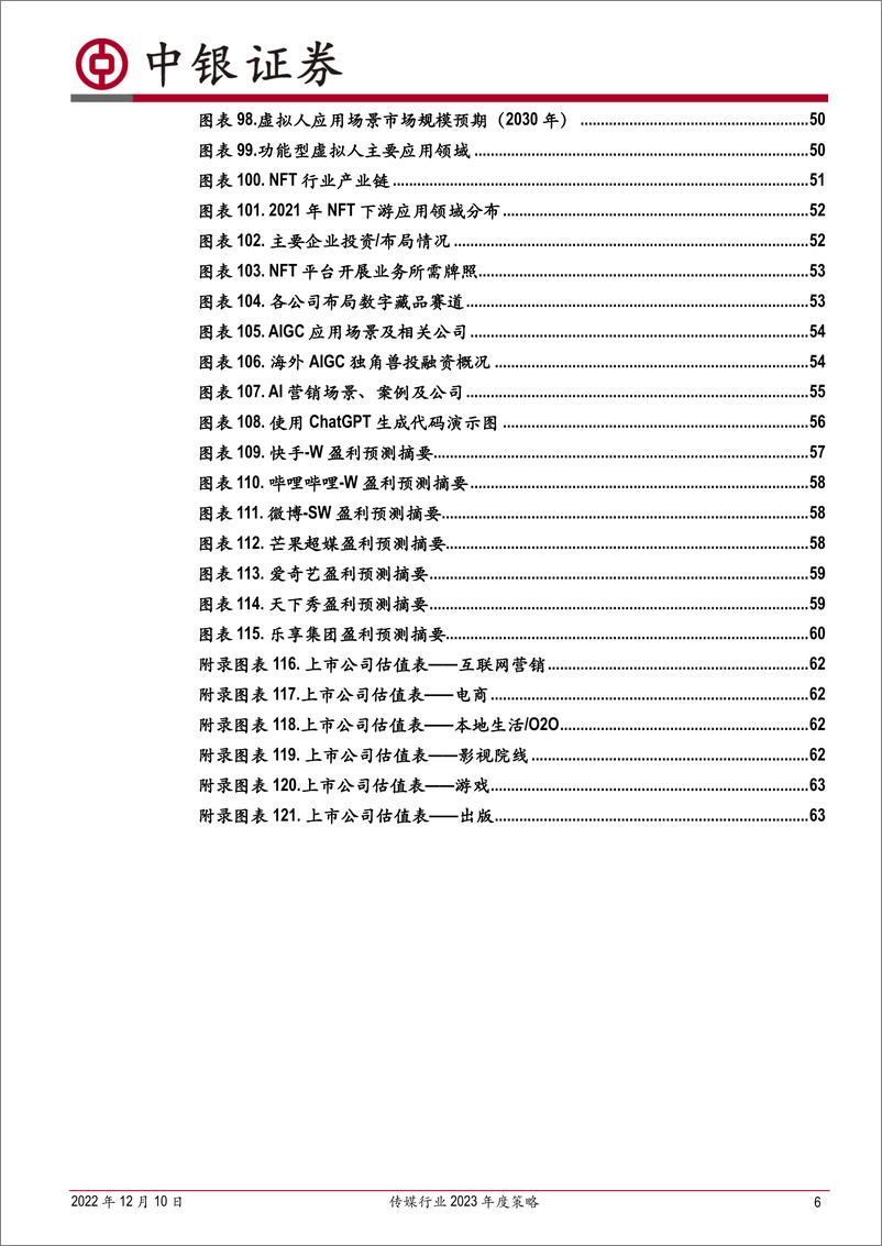 《传媒行业2023年度策略：基本面和估值双修复，科技创新带来新机遇-20221210-中银国际-65页》 - 第7页预览图