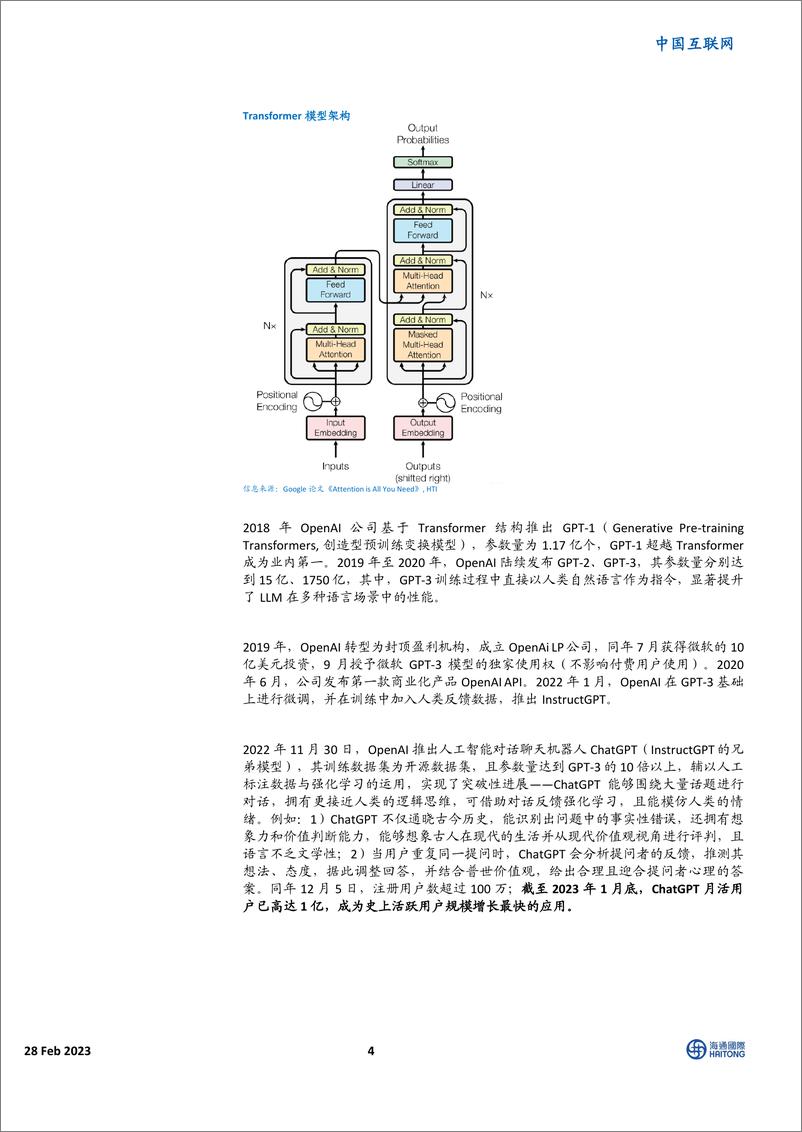 《【海通国际证券】ChatGPT：细探商业模式与供给端决定因素》 - 第5页预览图