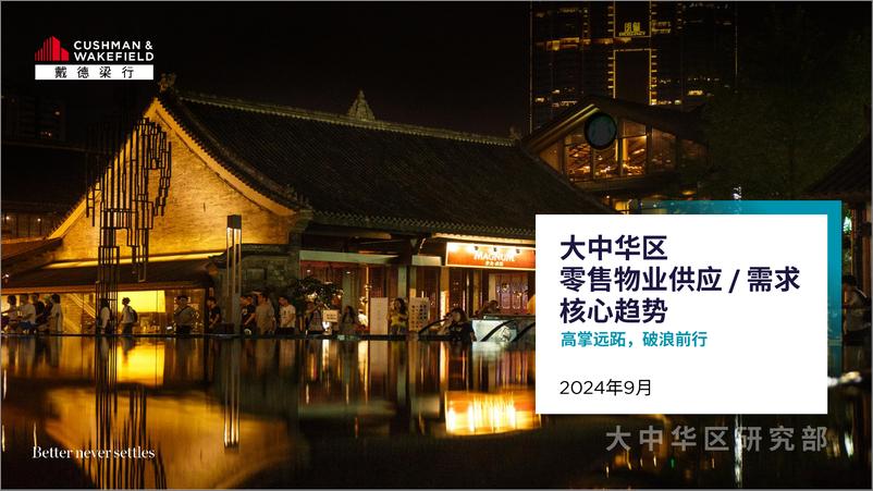 《戴德梁行_2024年大中华区零售物业供应需求核心趋势报告》 - 第1页预览图