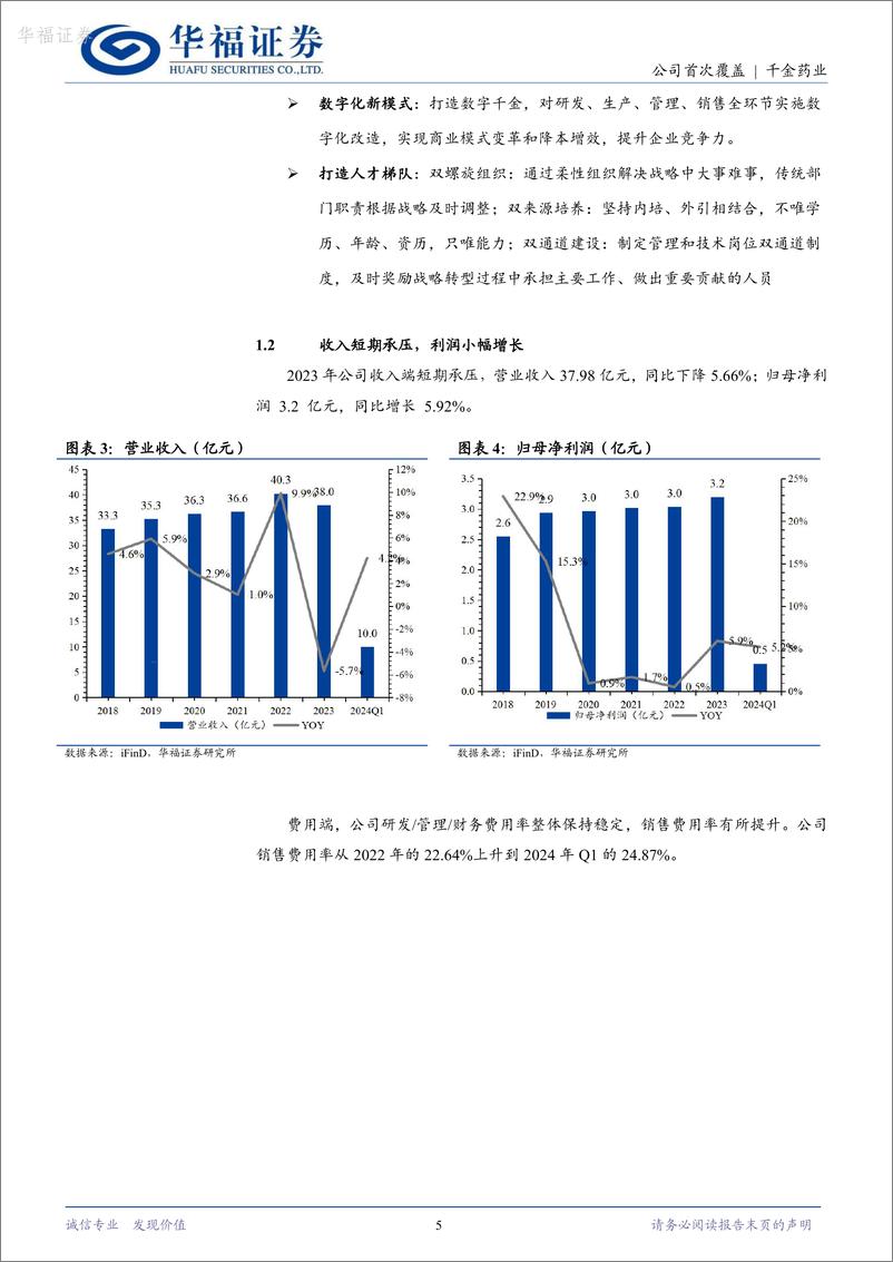 《千金药业-600479.SH-战略规划纲要出台，打造女性健康领域标杆企业-20240525-华福证券-15页》 - 第5页预览图