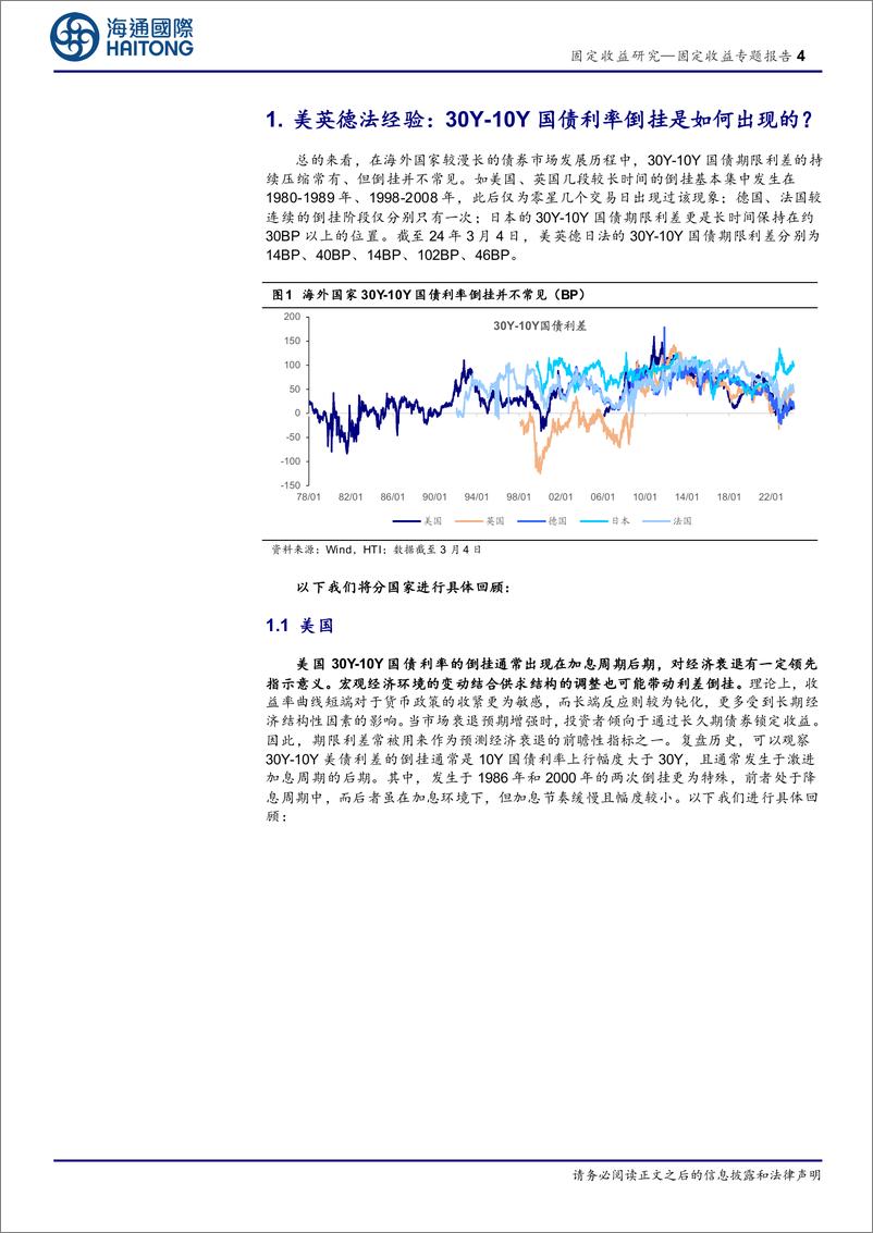 《从海外经验看超长债：30Y-10Y国债利率会倒挂吗？-240312-海通国际-17页》 - 第4页预览图