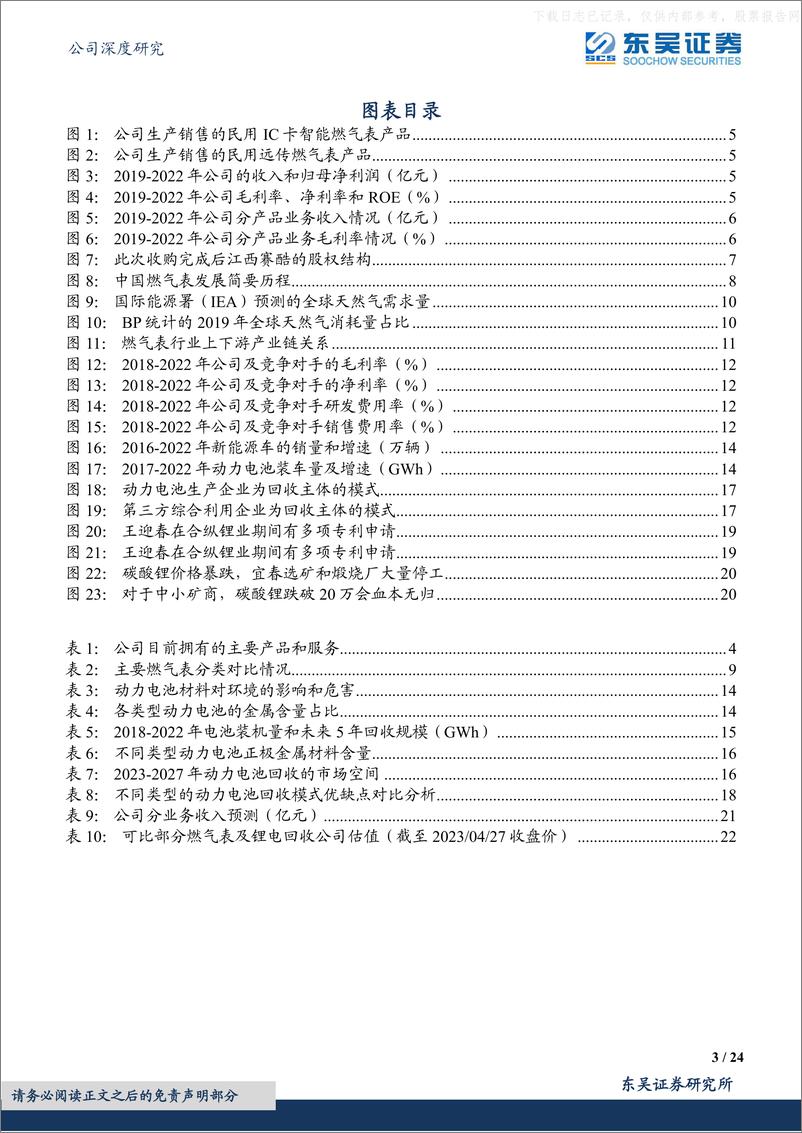 《东吴证券-威星智能(002849)智能燃气表龙头，碳酸锂价格底部布局切入锂电回收-230428》 - 第3页预览图