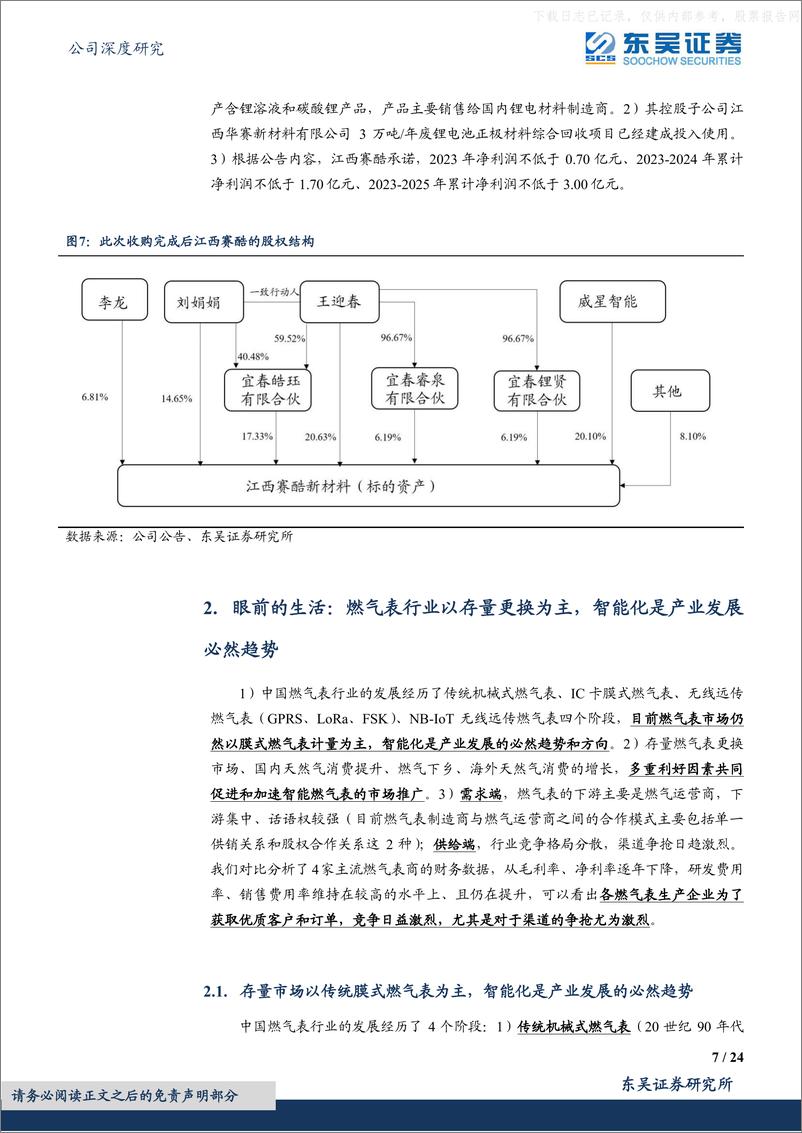 《东吴证券-威星智能(002849)智能燃气表龙头，碳酸锂价格底部布局切入锂电回收-230428》 - 第7页预览图