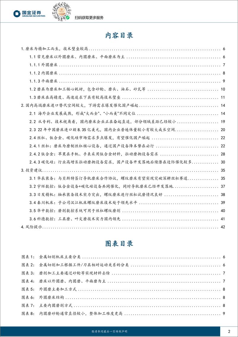 《磨床行业研究：为精加工而生，丝杠、钛合金、碳化硅催化国产成长》 - 第2页预览图
