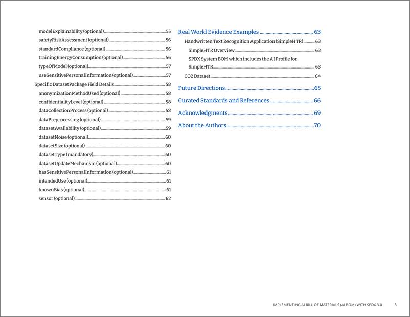 《2024年人工智能和数据集物料清单综合创建指南报告-使用 SPDX 3.0实施AI物料清单_AI B》 - 第3页预览图