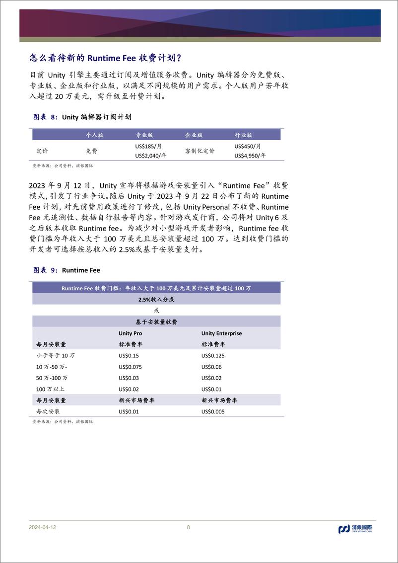 《浦银国际证券-游戏引擎龙头，积极拓宽业务边界，顺应AI浪潮前进》 - 第8页预览图