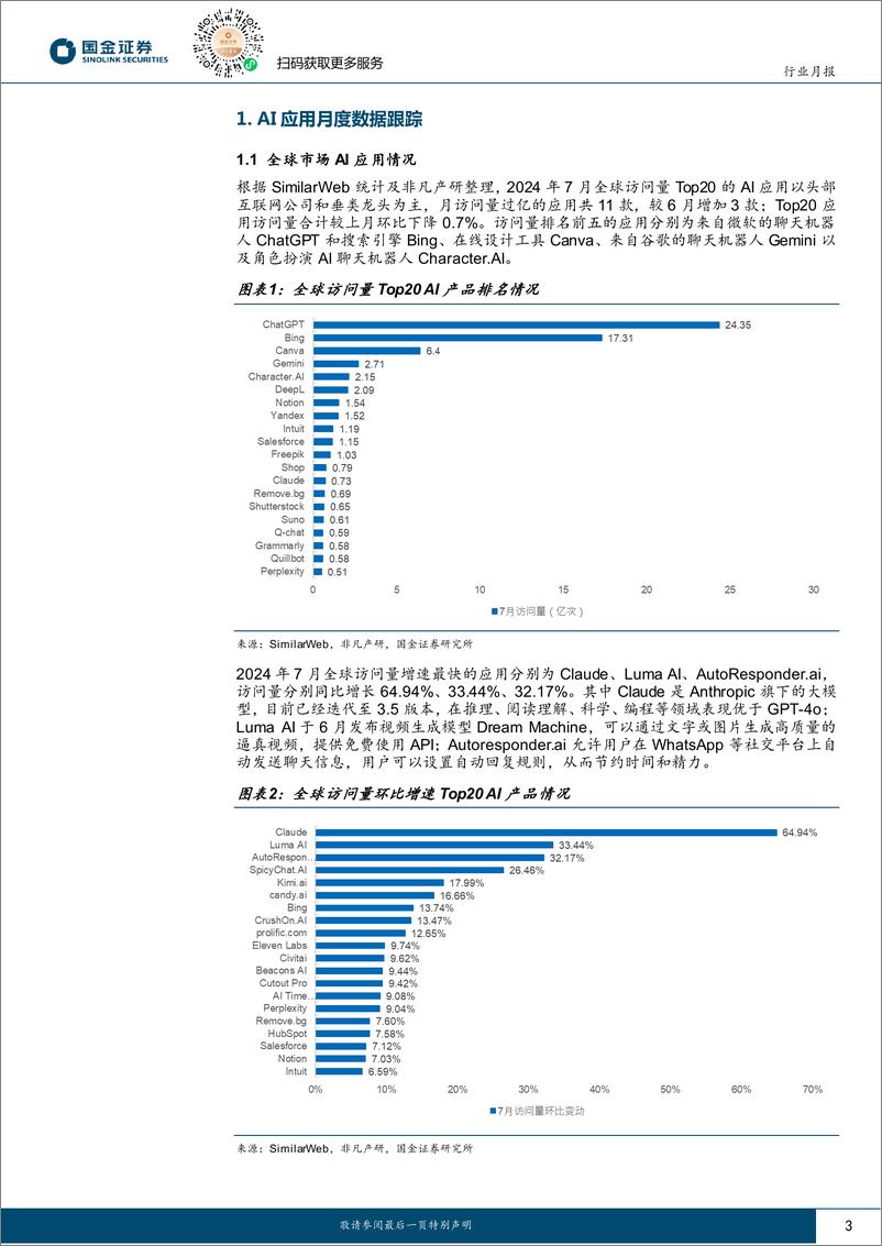 《信息技术产业行业月报：AI已为海外云厂商贡献业绩，看好技术发展带来的产业机会-240811-国金证券-17页》 - 第3页预览图