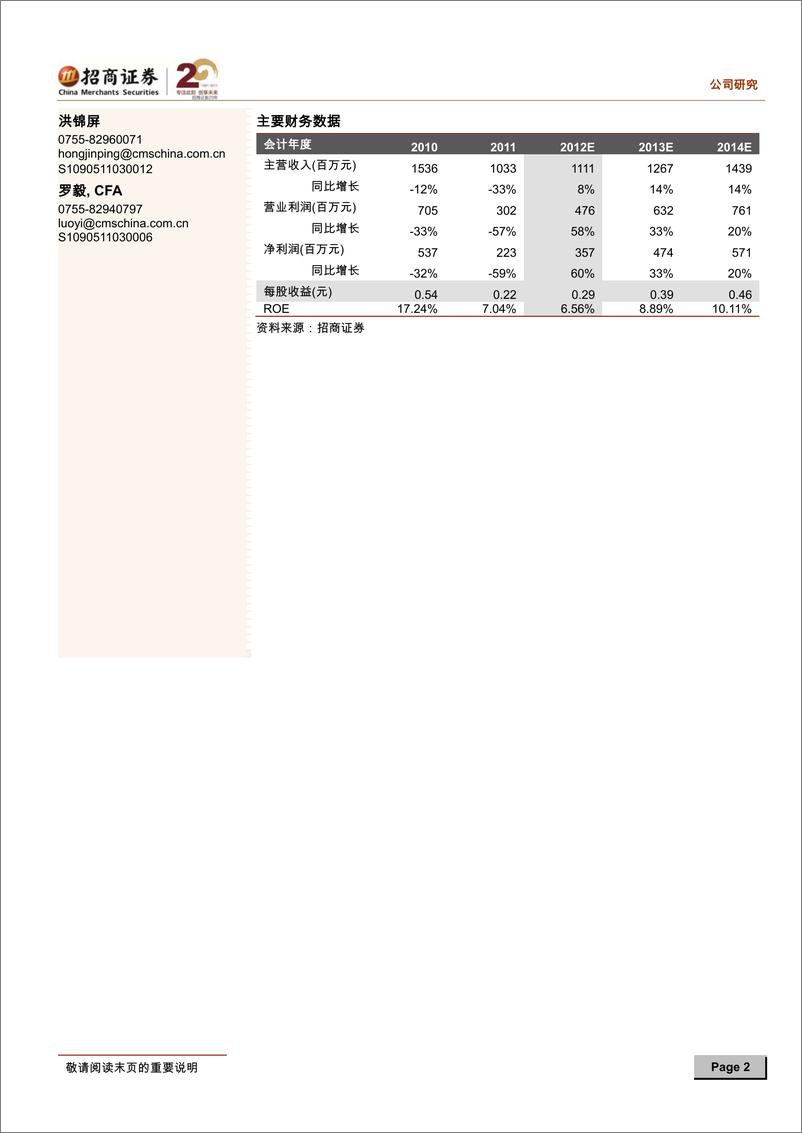 《西部证券（招商证券）-深度报告-投资价值分析报告：分享西部经济成长,成就卓越盈利能力-120405》 - 第2页预览图