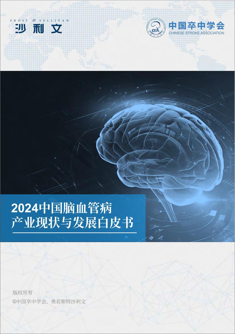 《2024年中国脑血管病产业现状与发展白皮书-沙利文》 - 第1页预览图