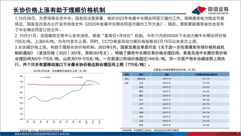 《煤炭行业投资策略（11月）：长协价格上调，低库存下逢低布局等旺季-20221106-国信证券-34页》 - 第8页预览图