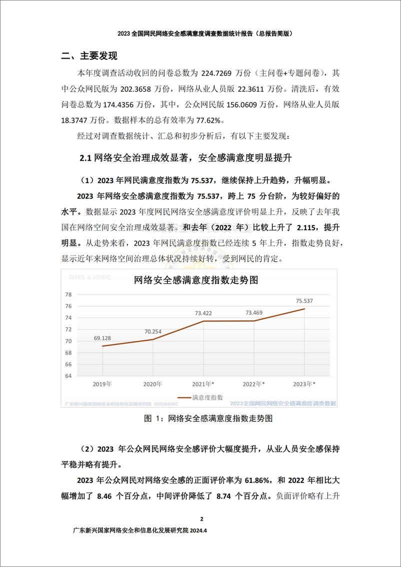 《2023年网民网络安全感满意度调查（总报告）简版-34页》 - 第6页预览图