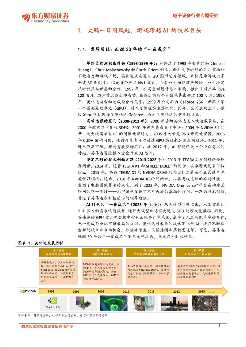 《电子设备行业专题研究-全球科技映射系列报告之一：算力巨擘英伟达，探寻AI的星辰大海-240806-东方财富证券-28页》 - 第5页预览图