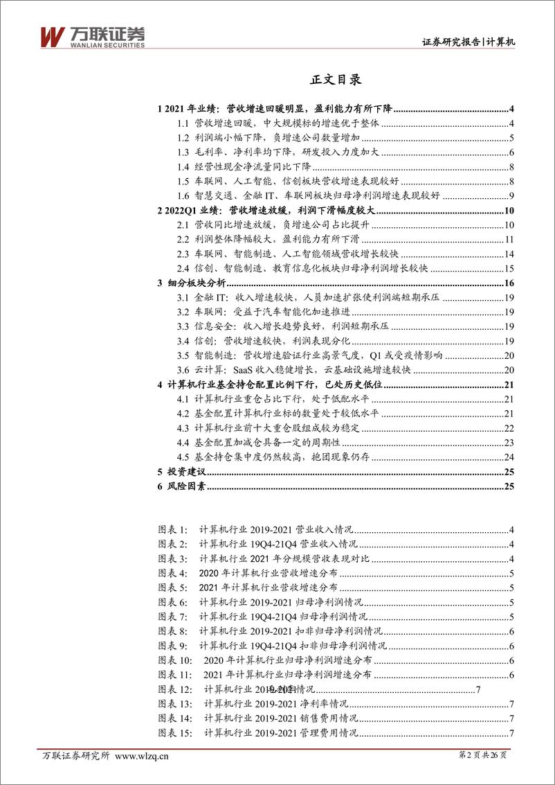 《计算机行业深度报告：利润短期承压，关注高景气细分领域-20220518-万联证券-26页》 - 第3页预览图