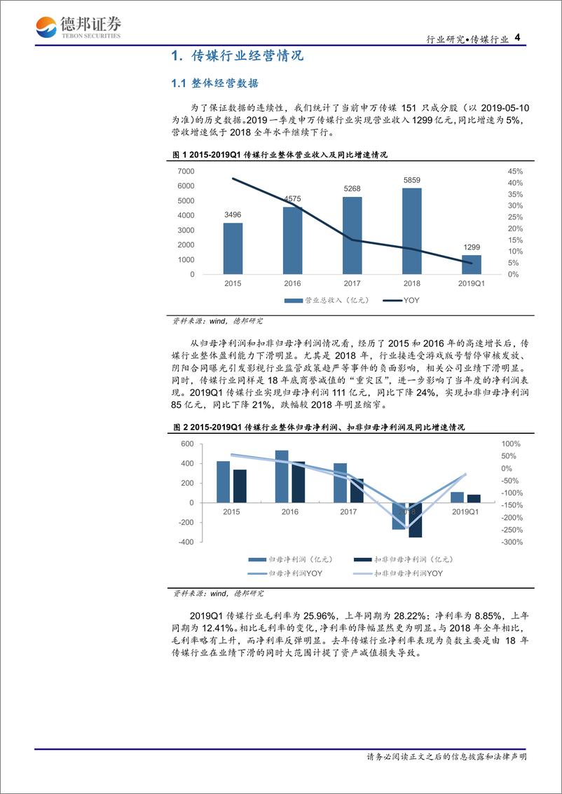 《传媒行业：2019年一季报总结-20190515-德邦证券-16页》 - 第5页预览图