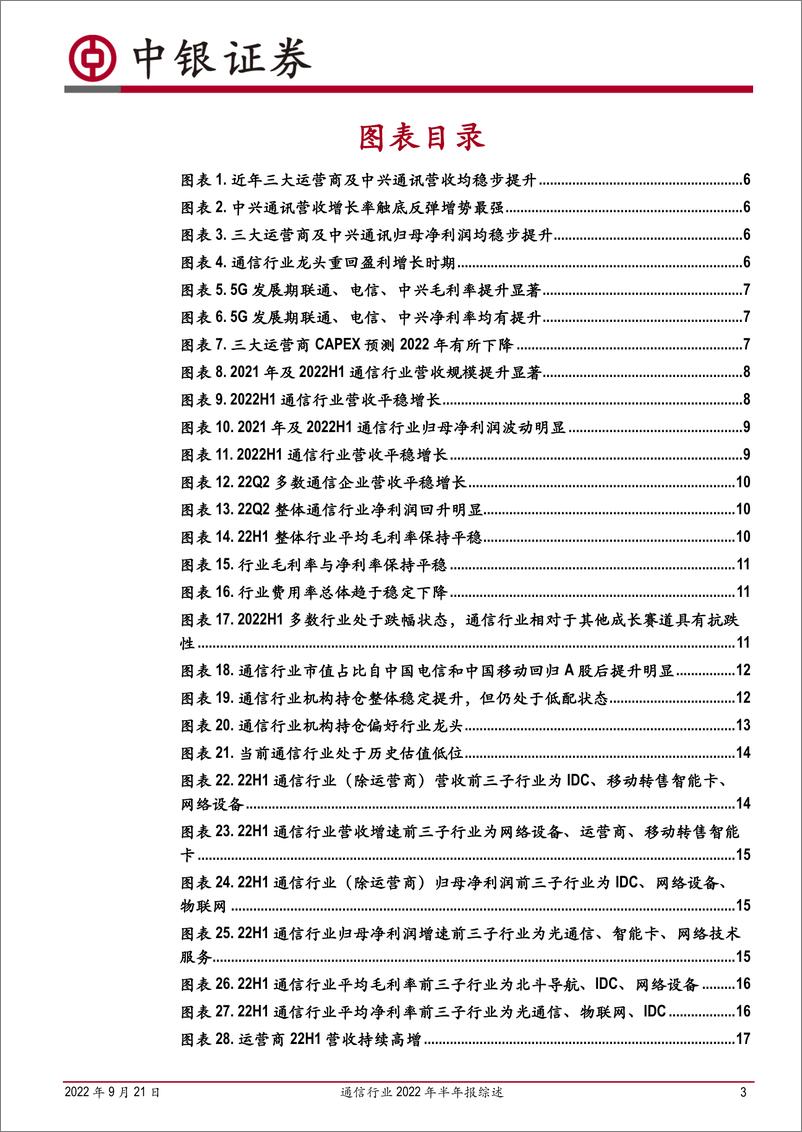 《通信行业2022年半年报综述：疫情下的崛起，新基建的支柱-20220921-中银国际-43页》 - 第4页预览图