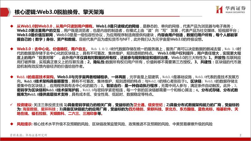 《计算机行业：Web3.0，脱胎换骨、擎天架海-20221113-华西证券-42页》 - 第3页预览图