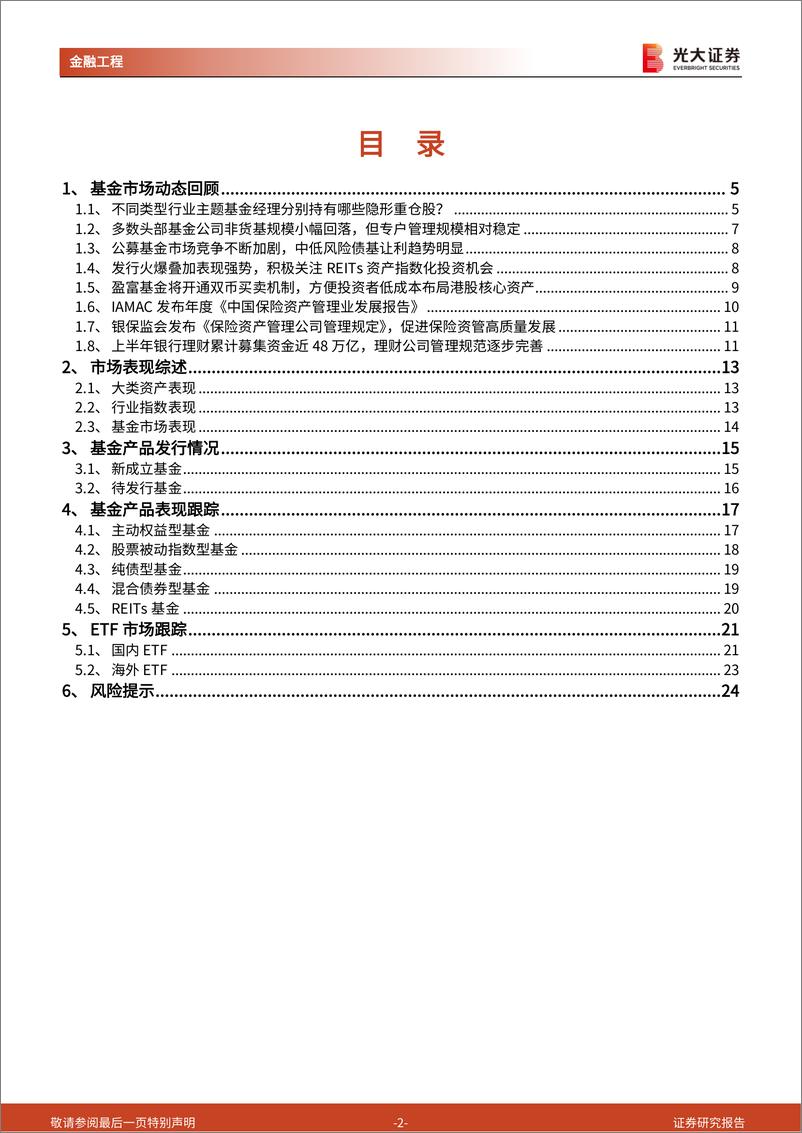 《基金市场月报：热门主题基金指数下跌，稳健收益产品热度提升-20220903-光大证券-25页》 - 第3页预览图