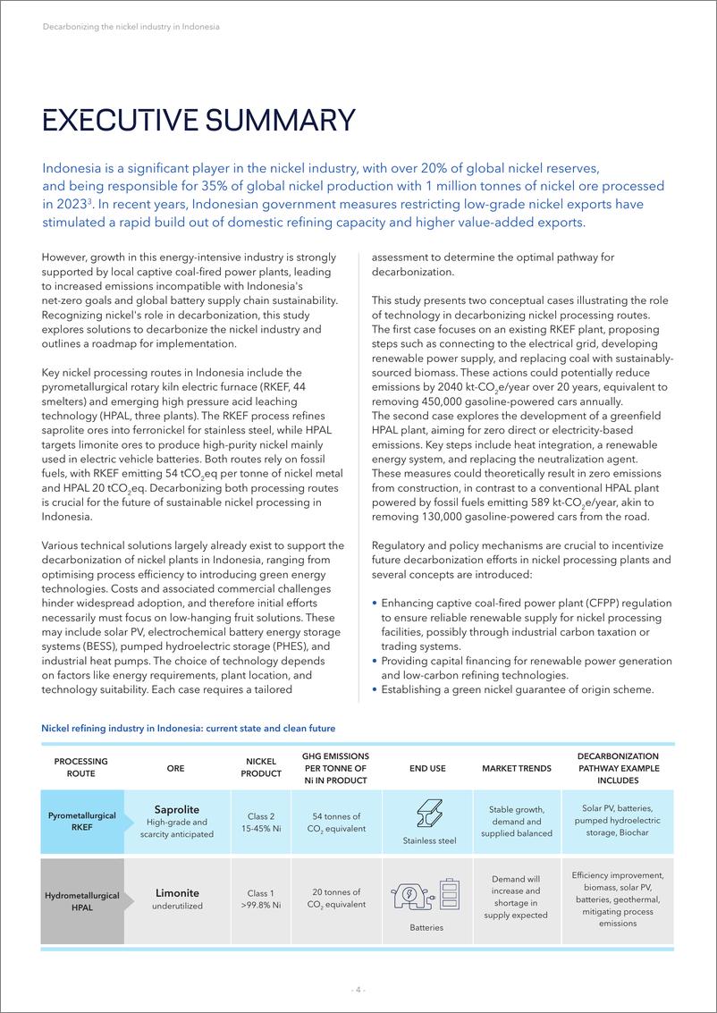 《DNV：2024印度尼西亚镍工业的脱碳报告（英文版）》 - 第4页预览图