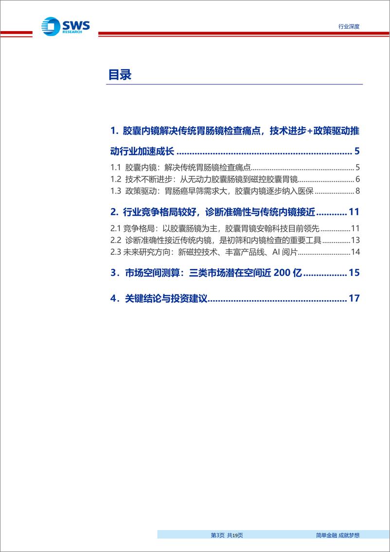 《医药生物行业胶囊内镜行业全景分析：技术进步+政策驱动，行业潜在市场空间巨大-20190329-申万宏源-19页》 - 第4页预览图