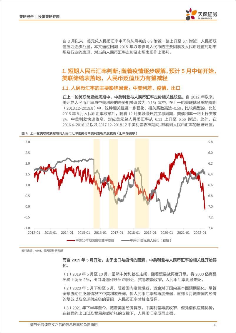 《投资策略专题：汇率读数走贬把问题显性化，背后重点是疫情和缩表-20220424-天风证券-15页》 - 第5页预览图