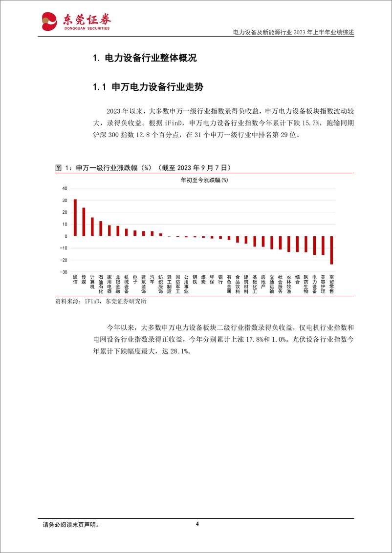 《电力设备行业2023年上半年业绩综述：行业整体业绩保持增长，细分板块有所分化-20230908-东莞证券-28页》 - 第5页预览图