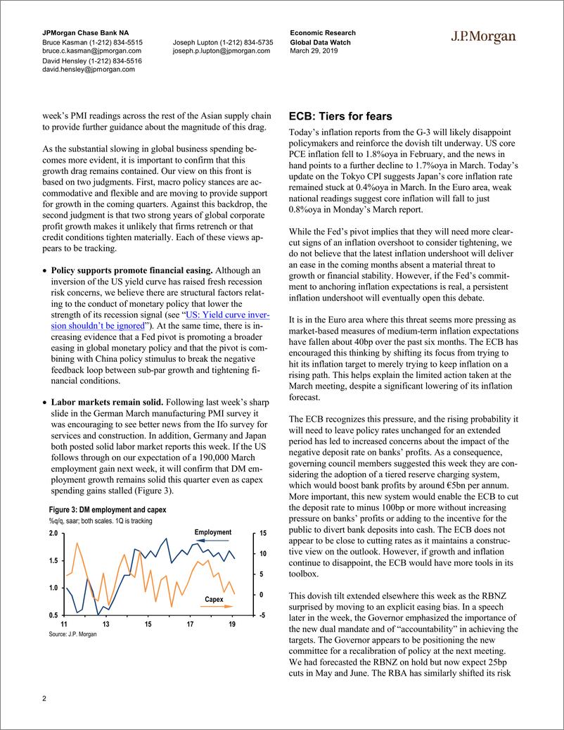 《J.P. 摩根-全球-宏观策略-全球宏观数据观察-2019.3.29-93页》 - 第3页预览图