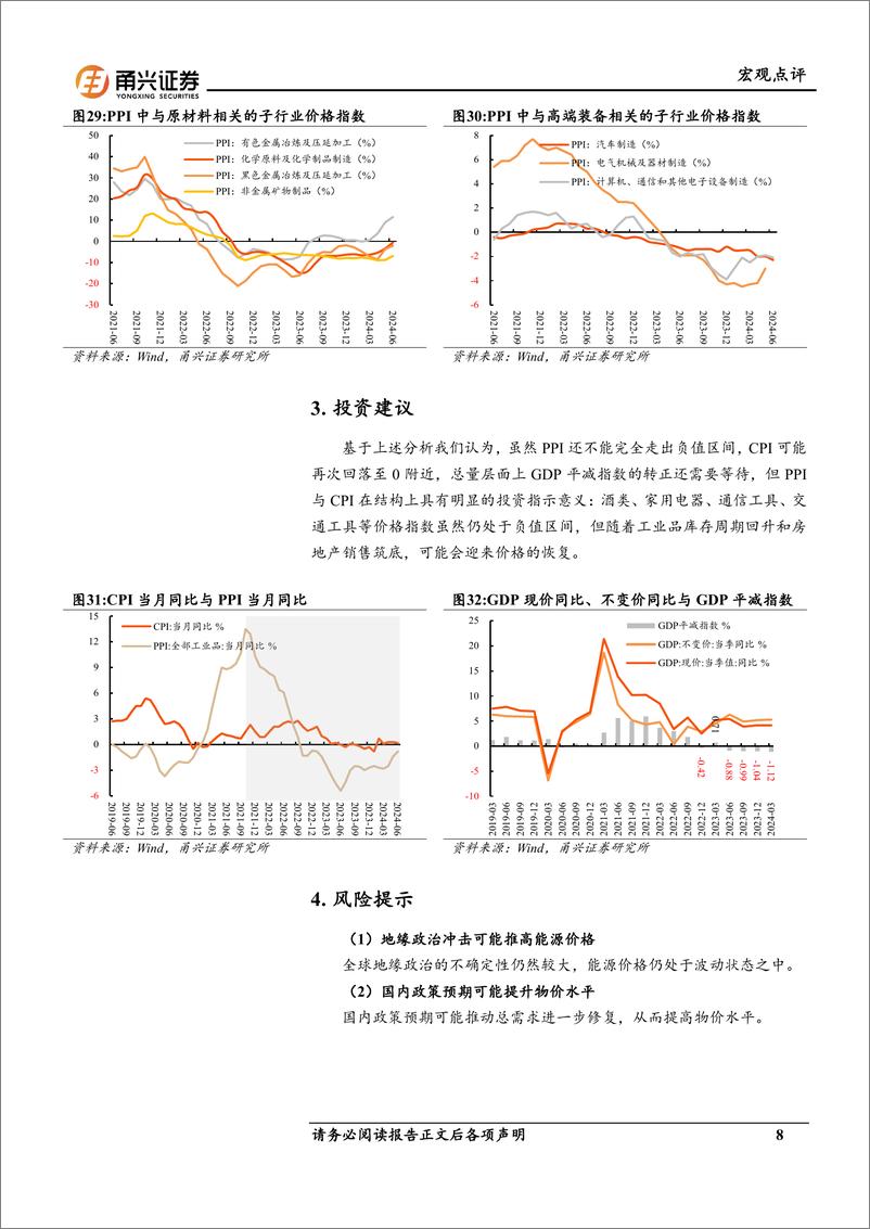 《6月价格数据分析：CPI与PPI的结构指向-240710-甬兴证券-10页》 - 第8页预览图