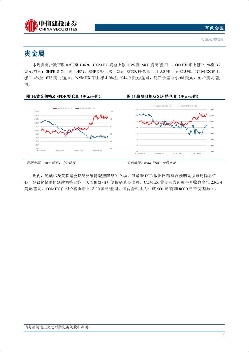 《有色金属行业动态：非农强化9月降息预期，贵金属破位上行-240707-中信建投-13页》 - 第8页预览图