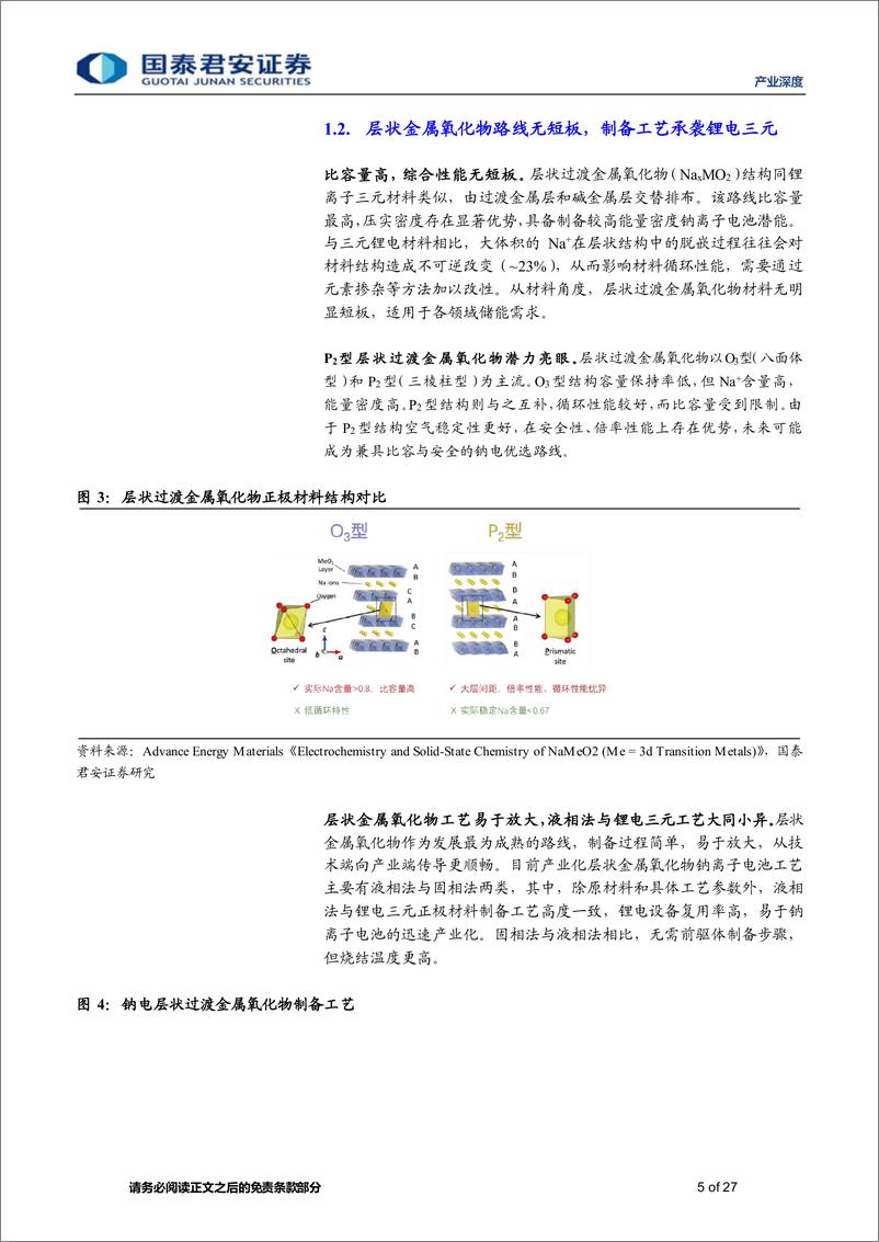 《产业深度：钠离子电池系列报告（二），层状钠电路线抢夺先机，上游电解二氧化锰弹性显著-20220530-国泰君安-27页》 - 第6页预览图