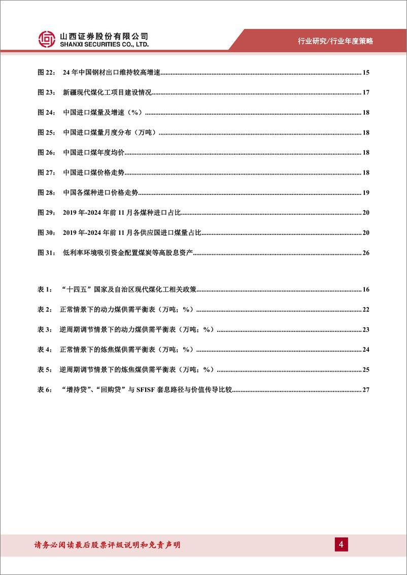 《25年煤炭行业年度策略报告：以进促稳，红利套息-250115-山西证券-30页》 - 第4页预览图