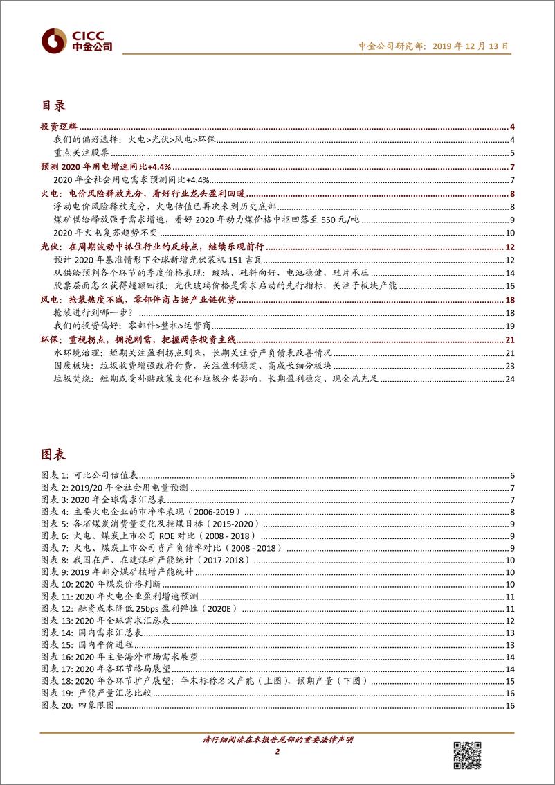 《2020年公用事业行业策略报告：变革已至，拥抱趋势-20191213-中金公司-28页》 - 第3页预览图