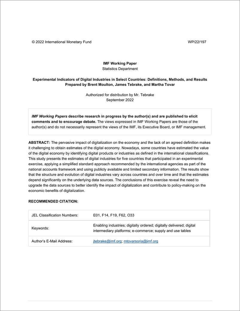 《IMF-选定国家数字产业的实验指标：定义、方法和结果（英）-2022.9-21页》 - 第3页预览图