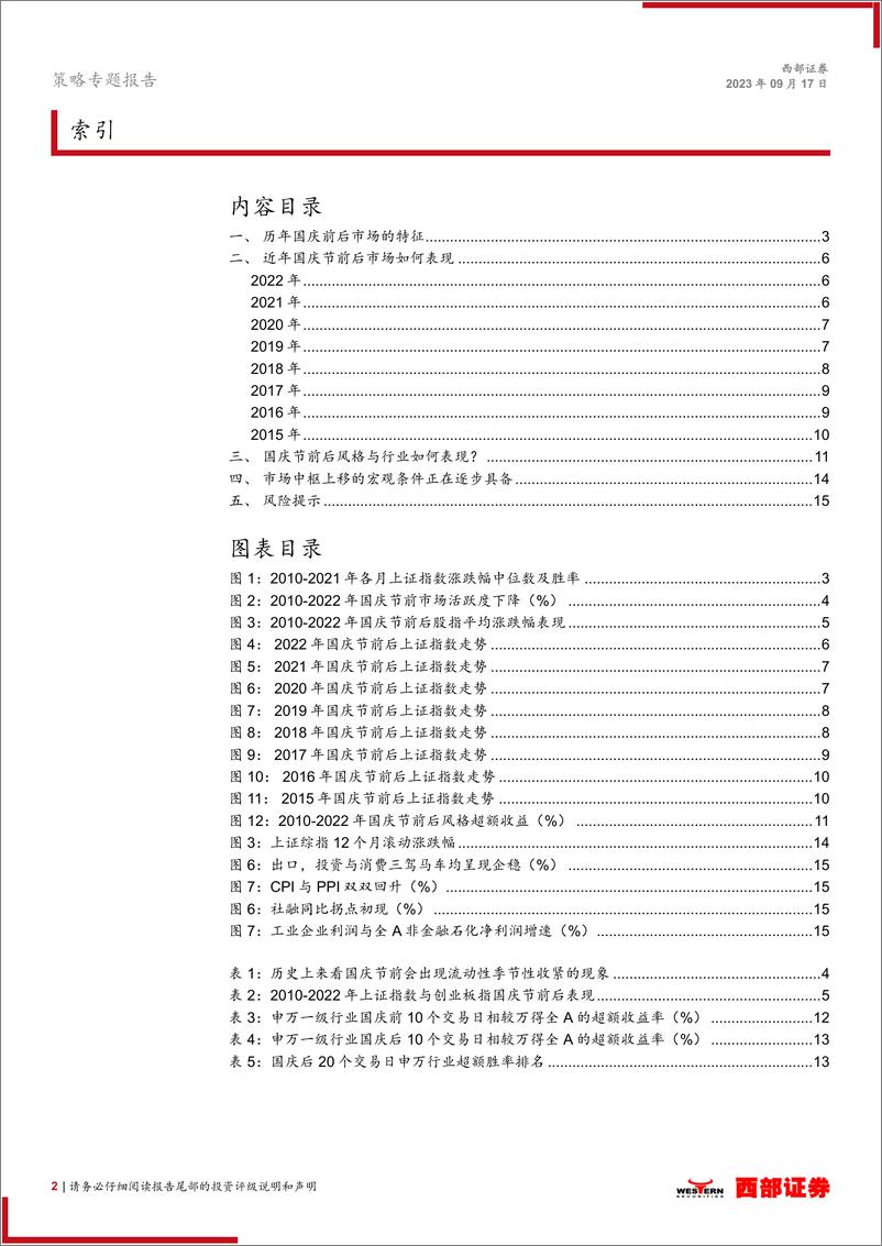 《策略专题报告：缩量期，布局时-20230917-西部证券-16页》 - 第3页预览图