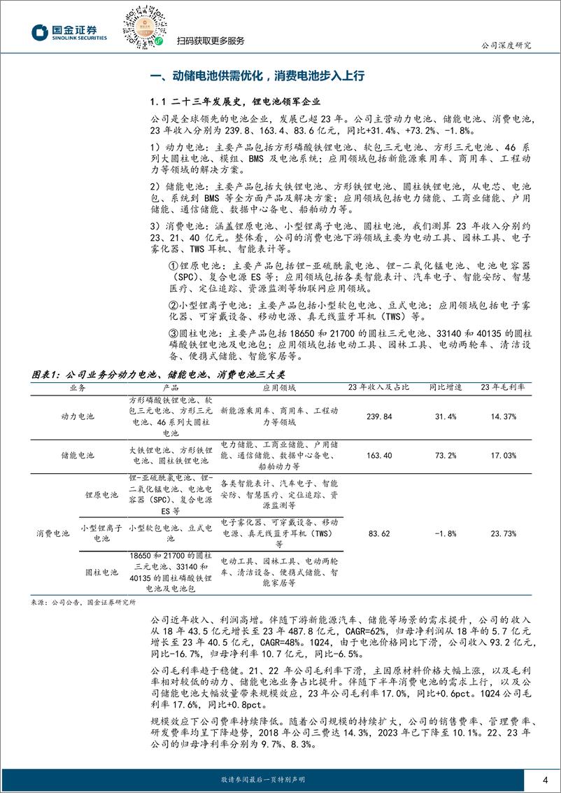 《亿纬锂能(300014)经营向上，储能、消费电池齐发力-240626-国金证券-29页》 - 第4页预览图