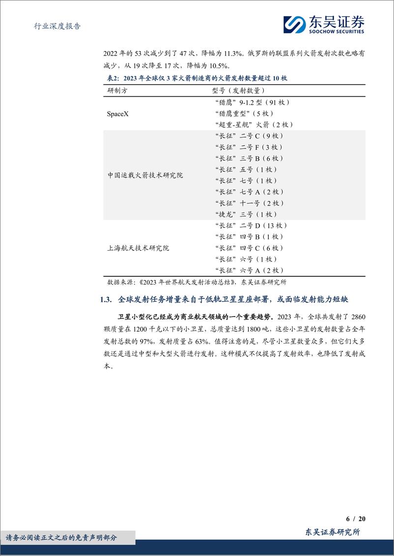 《东吴证券-国防军工行业深度报告：全球航天产业蓬勃发展，商业航天引领产业变革》 - 第6页预览图